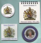 Souvenir de la Reine Elizabeth II : LOT N1 = MAGNETS et CARNET