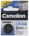 1 PILE BOUTON LITHIUM : CR2016 - 3V - Camelion